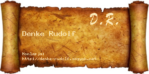 Denke Rudolf névjegykártya